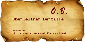 Oberleitner Bertilla névjegykártya